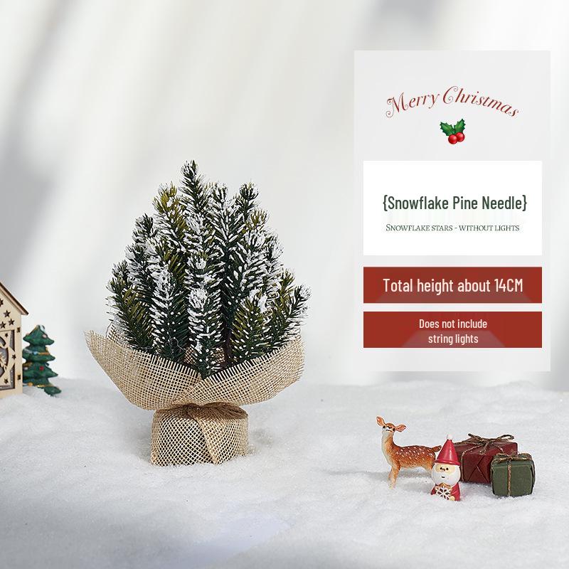 Mini Desktop Christmas Tree Ornament - Internet Celebrity Holiday Decor Props 2024