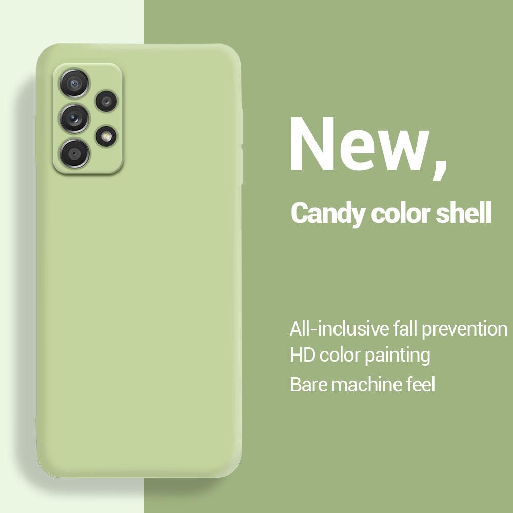 Liquid Silicone Case For Samsung Galaxy A52 A52s A72 A33 A53 A73 A12 A22 A32 A13 A23 A14 A15 A24 4G A34 A54 A25 5G Soft Cover