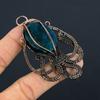 Natural Octopus Labradorite Stone Handmade Copper Wire Wrap Pendant 3.03" T5m67