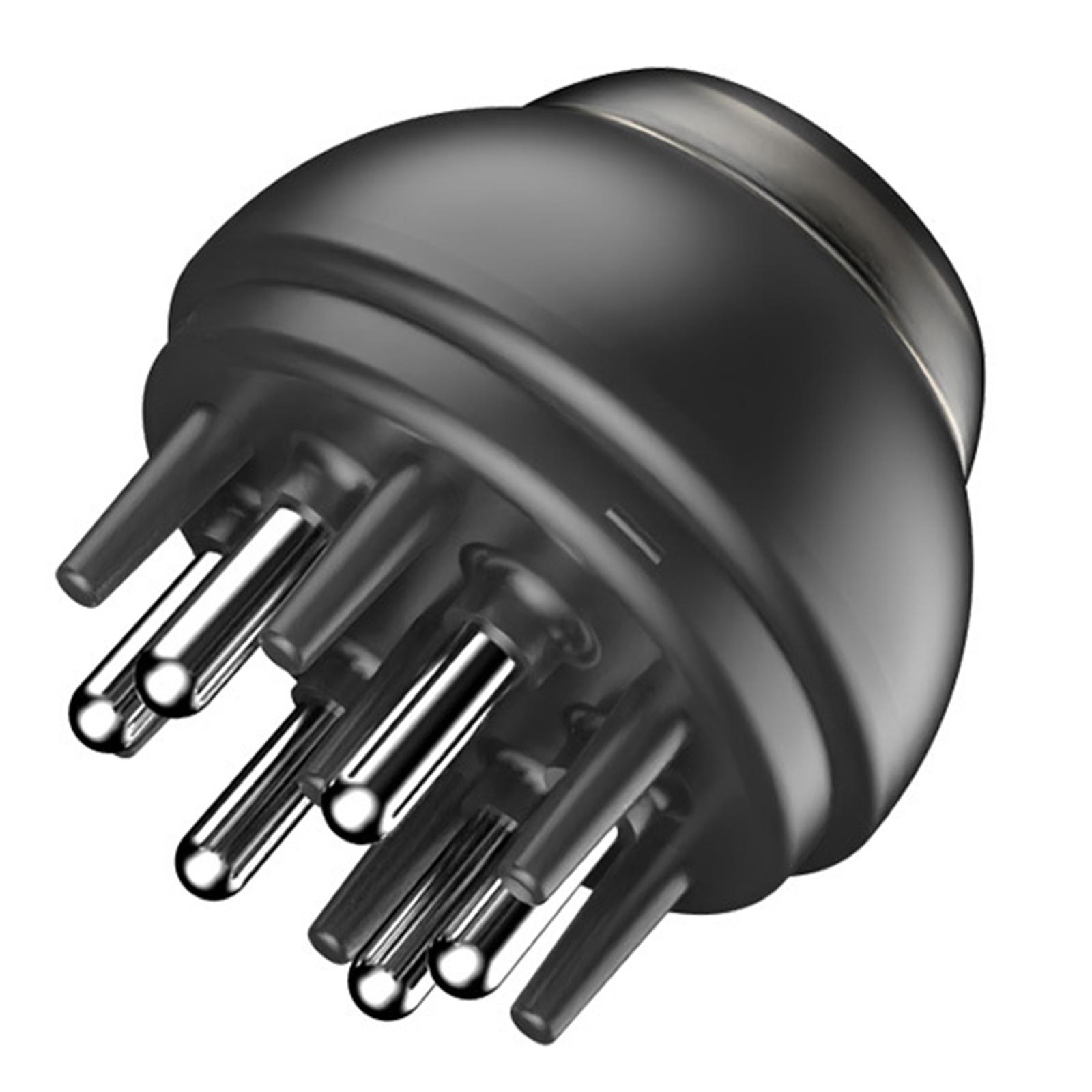 

Мини-массажная расческа с жидкой основой для ухода за кожей головы, способствующая росту волос и уменьшению стресса чёрный