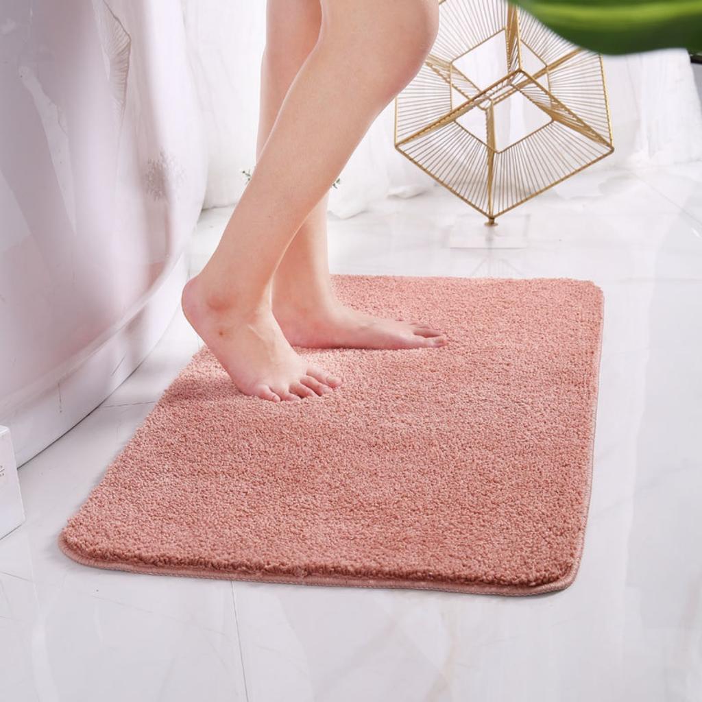 Fleecegravyr Badrumsförtjockningsmatta Badkar Halkfria mattor i tvättställ Badkar Sidogolv Matta Duschrum Dörrmatta Memory Foam 3D Pad