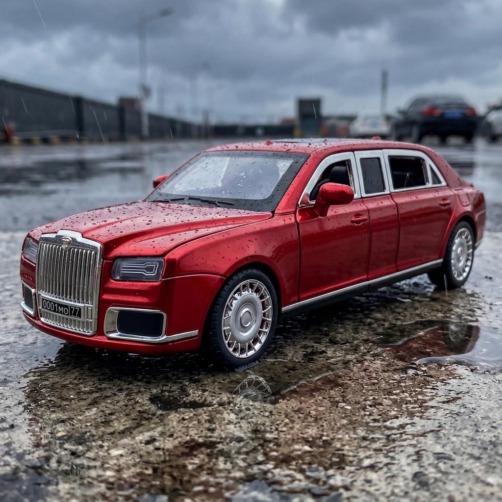 1:24 Aurus Motors Aurus Senat Russland Limousine Legierung Metall Druckguss Modellauto Heimdekoration & Computer Schreibtisch Feiertagsornament