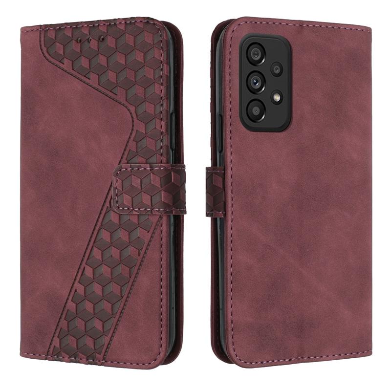 For Samsung Galaxy A52s 5G Case Luxury Geometric Leather Wallet Case For Funda Samsung A52 A 52S 5G SM-A528B A525F Phone Cover