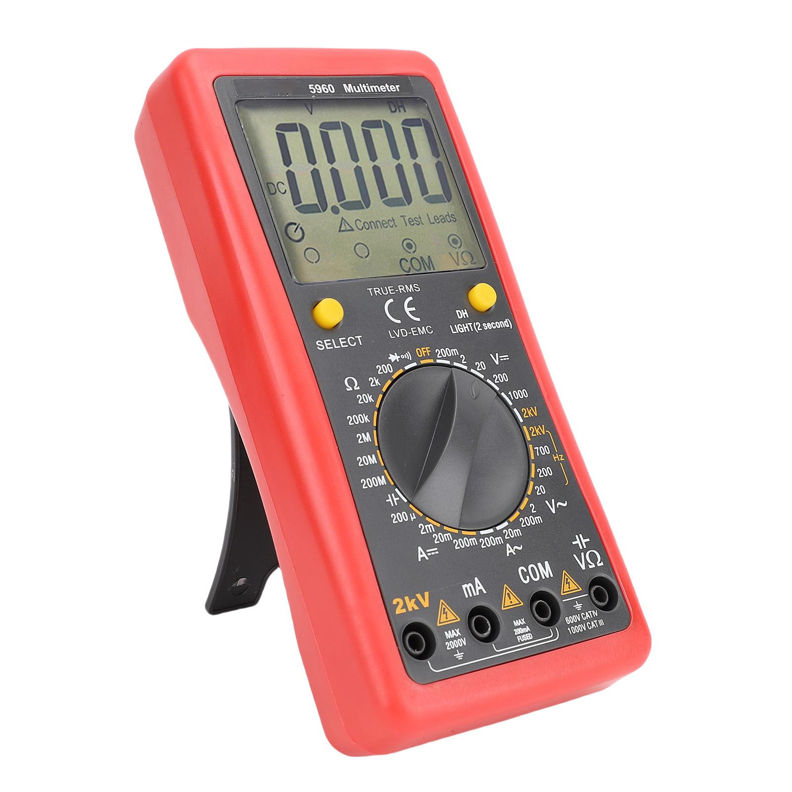 

Цифровий мультиметр Точне вимірювання 2000В 200мА 20МОм Розумний захист від перевантаження Вольтметр Амперметр