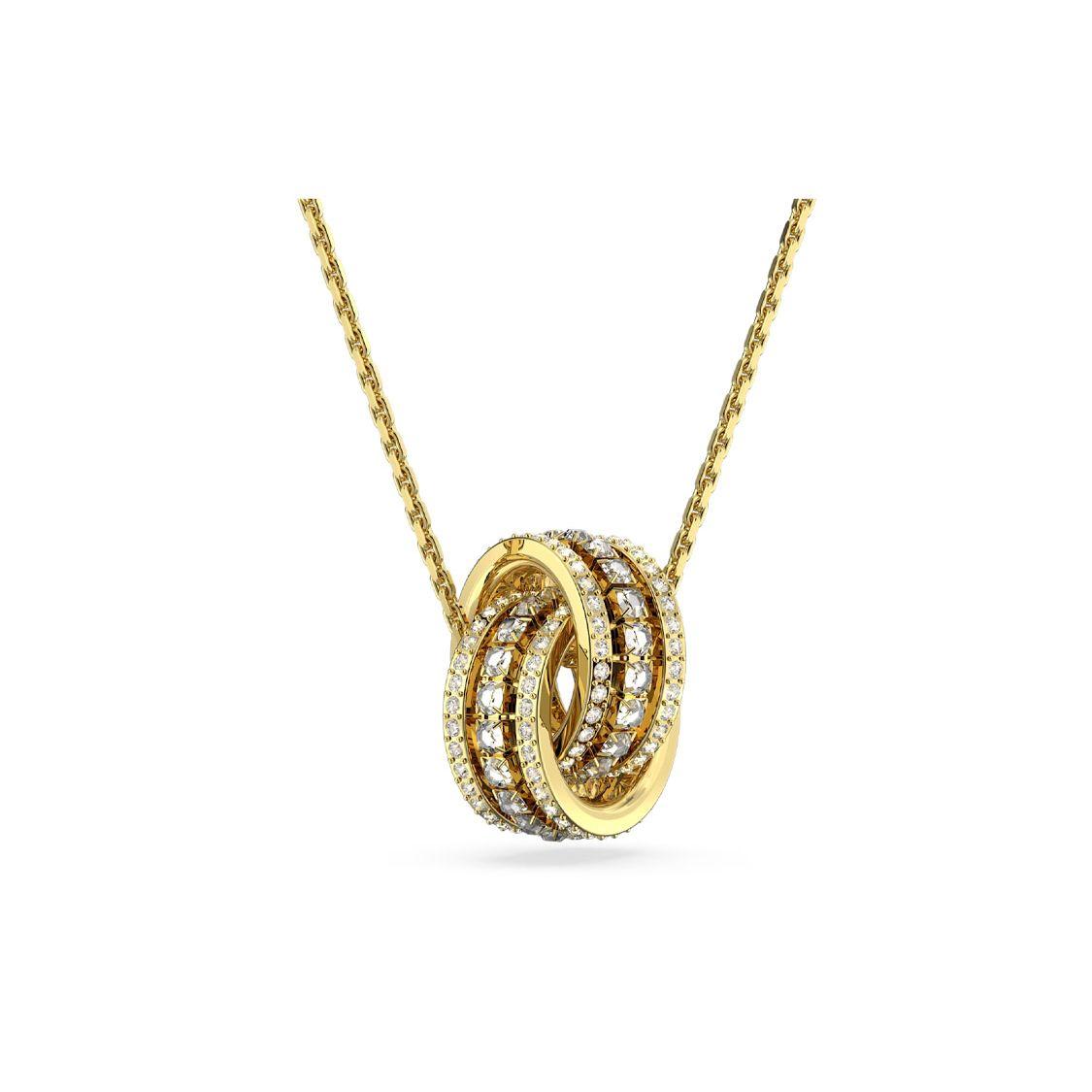 

Swarovski Hyperbola Interwoven Circle Fashion Minimalist Necklace Women necklace 5646723 Box (Random Color)