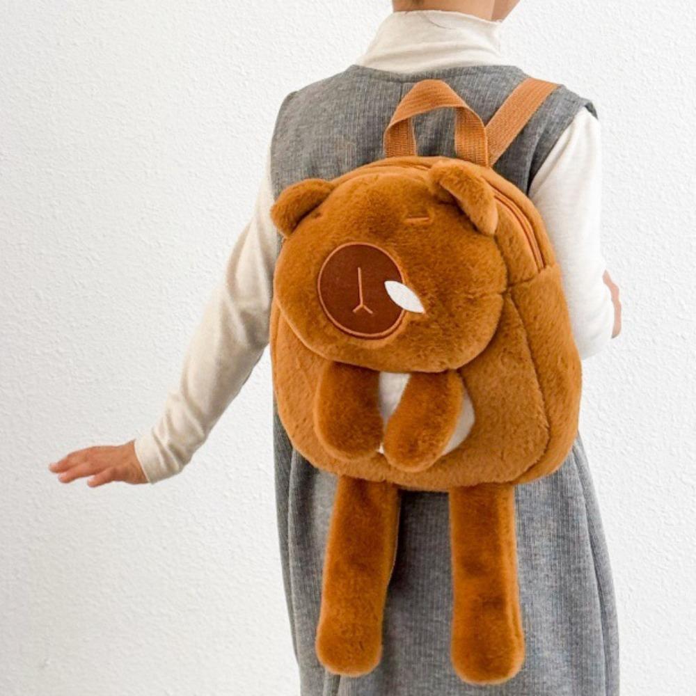 Animal Capybara Plush Bag Long Leg Cute Shoulder Bag Kawaii Capybara Plush Backpack  Couple