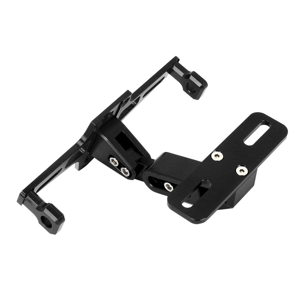 Telescopic Aluminum Alloy Bracket License Plate Holder with LED Light for Motorcycle