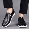 Men's Shoes Spring New Breathable White One-pedal Doudou Shoes Men's Casual Leather Shoes Leather Soft-soled Non-slip Shoes