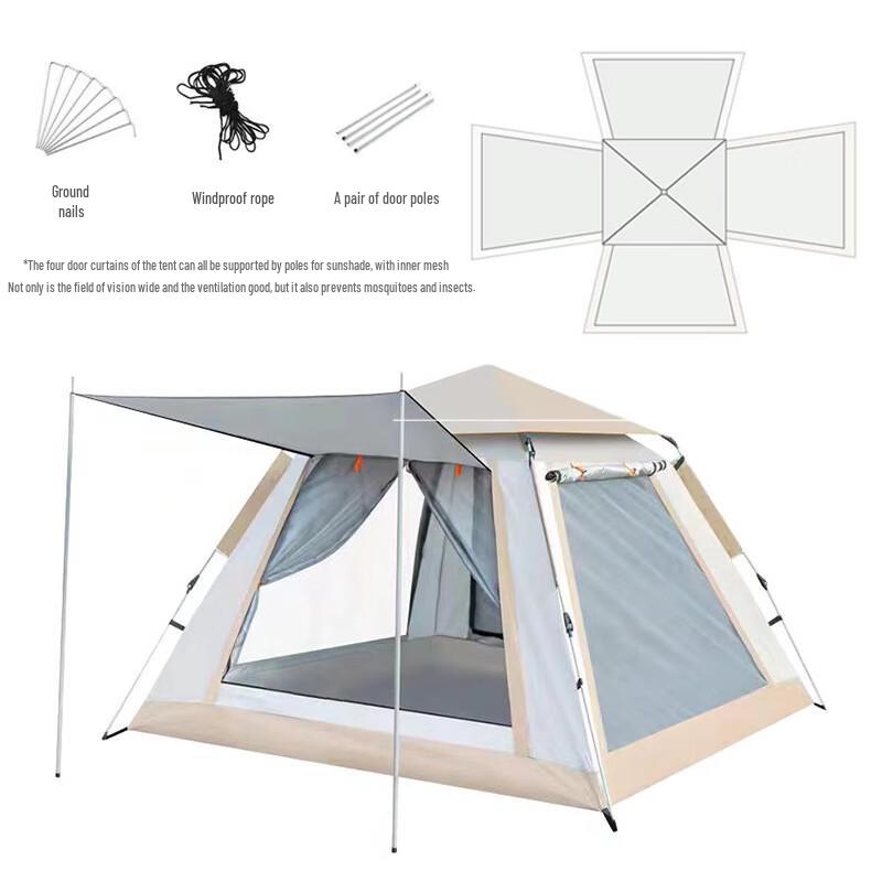 Yuzhan Outdoor Portable Double-Layer Automatic Camping Tent