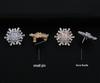 High-End Japanese Korean Snowflake Brooch for Women: Gold-Plated with Micro-Inlaid Zircon, Anti-Exposure Pin