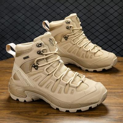Fashion Mens Outdoor Hiking Boots Desert Combat Tactical Boots Male Winter Shoes Men Desert Ankle Boots Work Safety Shoes Big Size 39-46