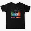 Periodic Table of Dogs, Dog Lover, Funny Science Kids T-Shirt
