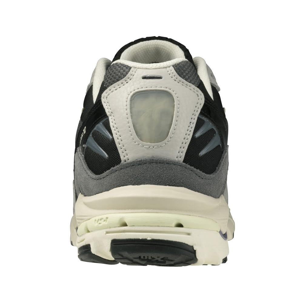 Mizuno Wave Rider 10 Casual Dark and Lime Size 2E Sneakers, Gray, Black, Yellow, 23.5 Cm,