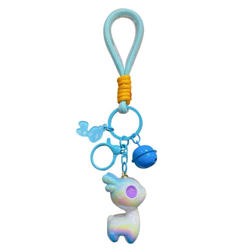 

Cartoon Car Keyring Cute Bag Pendant Creative Elk Animal Key Chain Small Gift жовтий