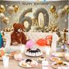 2D Gold Glitter 60th Birthday Backdrop Banner Luxury Diamond Themed Party Decor Background
