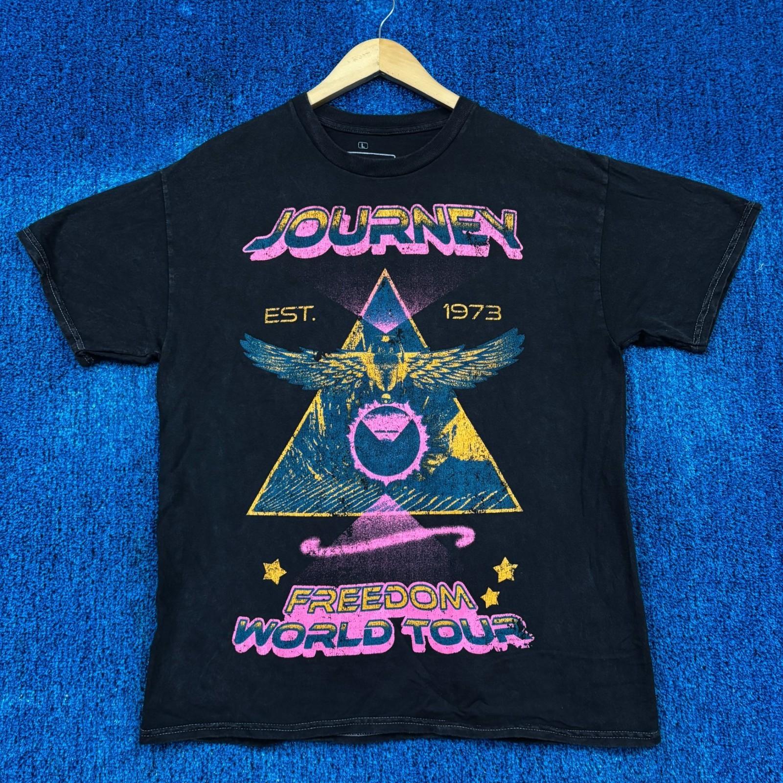 Journey “Freedom World Tour” Mineral Wash Graphic T-Shirt Size L XL