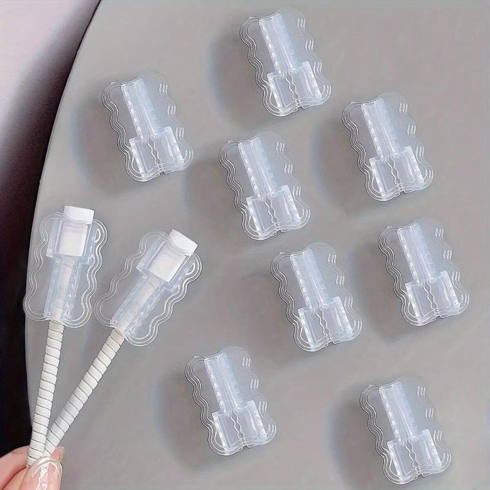5Pcs Transparent Data Cable Protector Double Layered Waves Data Cable Sleeves New Cord Saver
