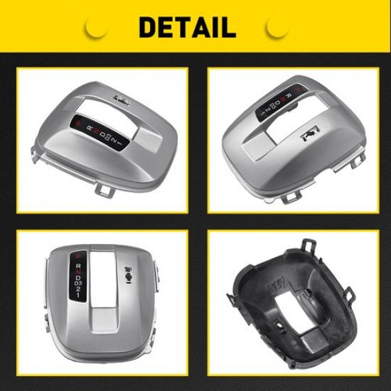 Center Console Shifter Gear Shift Plate Cover Silver For Honda Accord 2008-2012