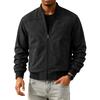 Men's Jacket with Stand Collar and Zipper for Winter