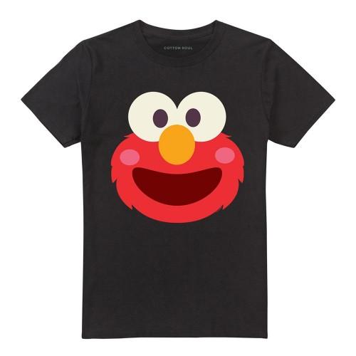 Sesame Street Unisex Adult Elmo Kawaii Face T-Shirt