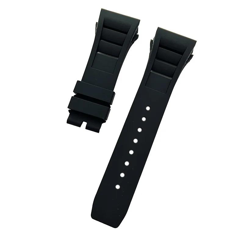 Watch Band for Richard Mille Rm011 Strap Men's Waterproof Sweat-Proof Wear Comfortable Silicone Rubber Watch straps 25mm*20mm