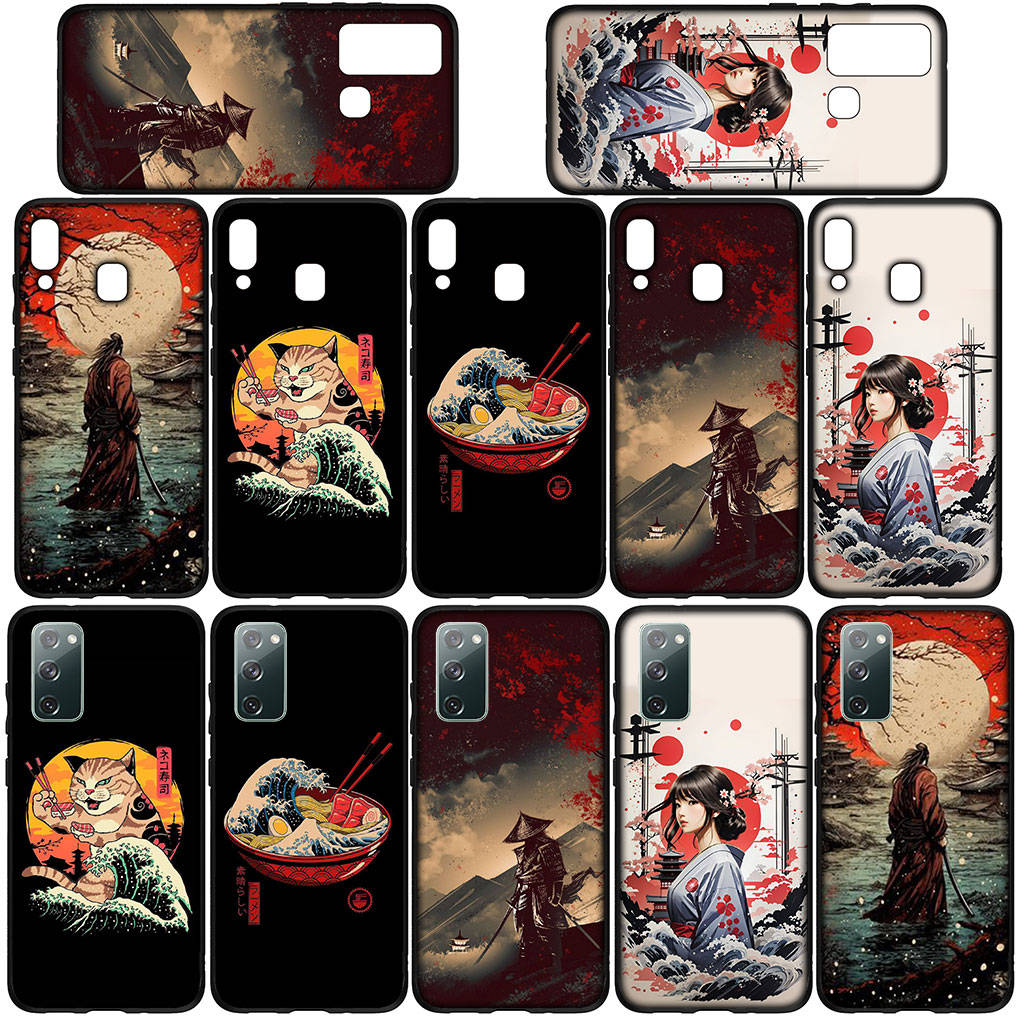 Cover for iPhone 16 15 Xiaomi Redmi Note 14 13 12 11 Pro Max 16e Samsung Galaxy S25 S24 S23 Moto OPPO Huawei Samurai Skeleton Ninja Bushido Phone Case