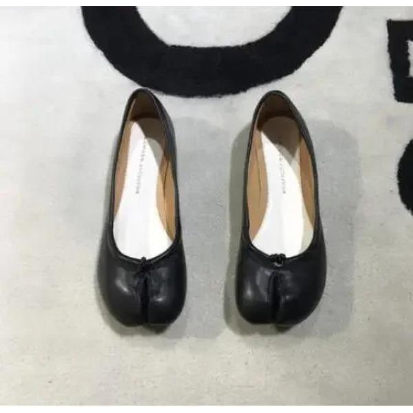 Split Toe Candy Flats Ballet Shoes Woman Slip on Loafers Soft Bottom Moccasins Bow-tie Ballerina Single Tabi Ninja Women Shoes