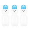 3 Pack Bear Straw Cup Flip Top Lid Leakproof Design Bear Drinking Bottle 230ml Capacity Silicone Straw Straw Bottle For Juice