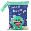 Special Offer Promotion Series 25*35cm Carton Wet Bags Polyester Waterproof Swimsuit Bag Double Pocket Baby Diaper Dry Wet Bag