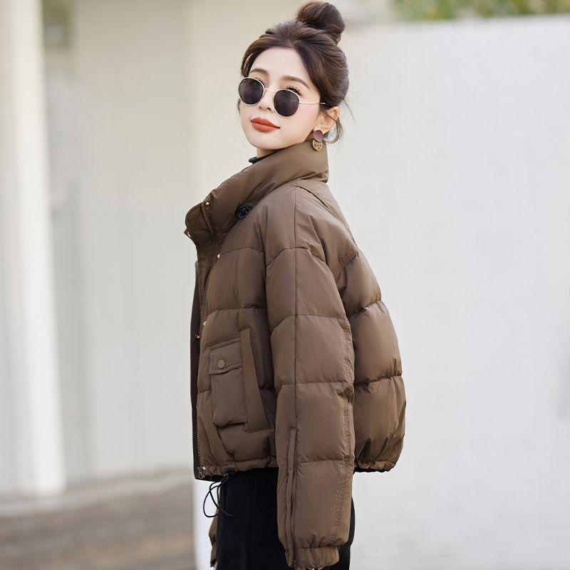 Warme und stilvolle kurze Daunenbaumwolljacke mit Brotmantel und Verdickungsdesign für den Winter