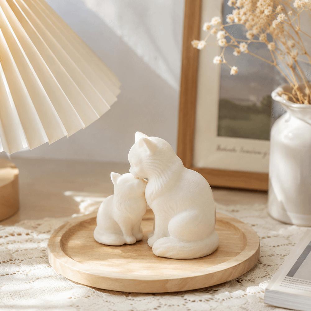 Collection 3D Printing Cat Statue Home Decoration Nordic Style Wolf Statue Funny Kawaii Desktop Ornaments Living Room