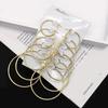 K40 European & American Fashion Circle Earrings: Versatile 6-Piece Set for Women