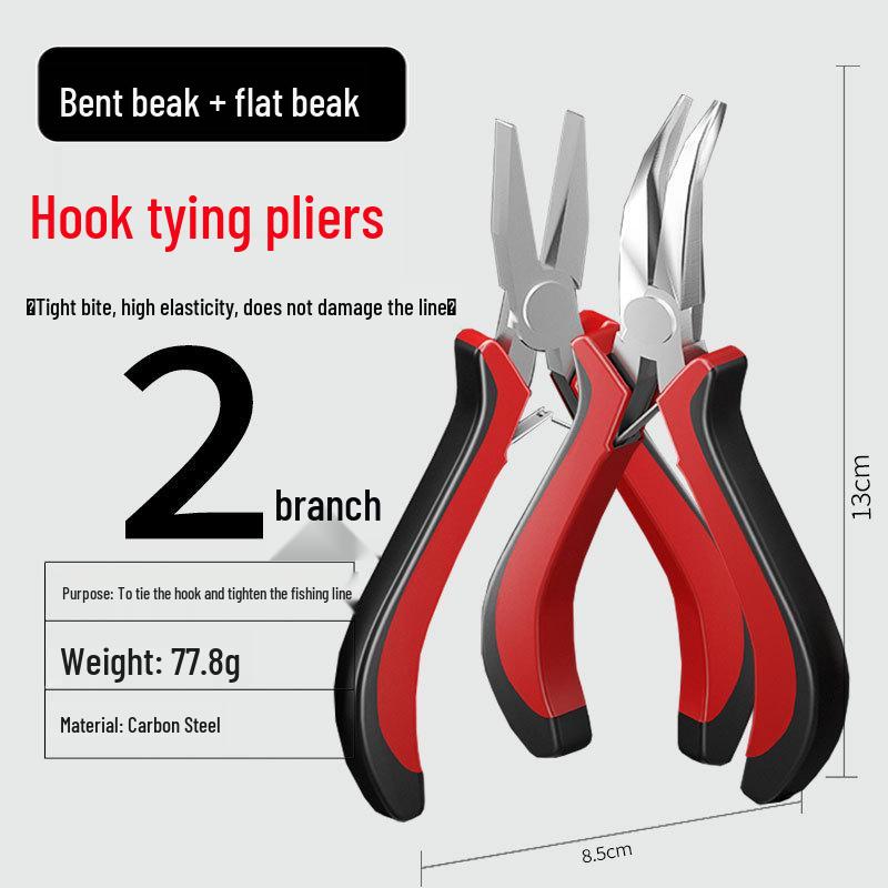 Wielofunkcyjne płaskodziobe szczypce ze stali nierdzewnej do haczyków wędkarskich do ciągnięcia i wiązania żyłki