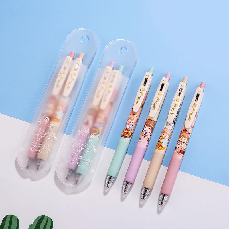 Special Offer: 2-Pack Cartoon Clickable Neutral Gel Pen Refills, 0.5mm, Student Water Pen
