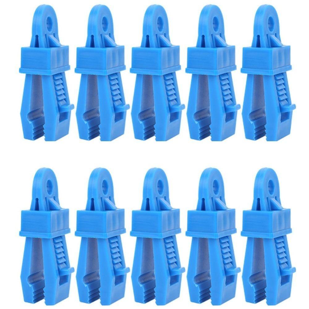 10 Pcs Reusable Tent Clips Adjustable Tarp Clamps Durable Tent Clamp  Outdoor Camping синий