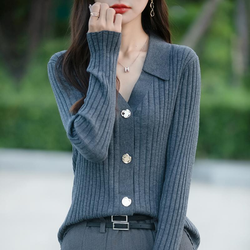 

Женский легкий кардиган из 50% шерсти и 50% шелка Mulberry — универсальный трикотаж на все 4 сезона для комфорта и стиля в любое время года XXL темно-серого