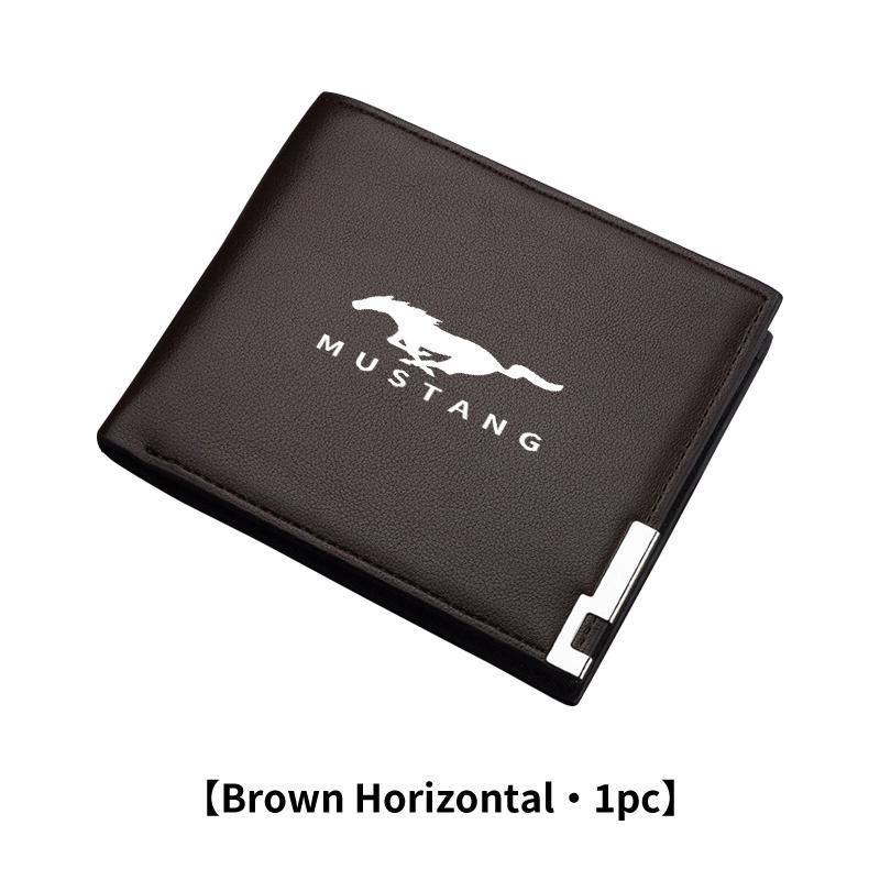 YYQO6 For Ford Car Logo Men Short Foldable Credit Card Holder Leather Money Wallet Accessories Focus mk2 mk3 mk4 Fiesta Ranger