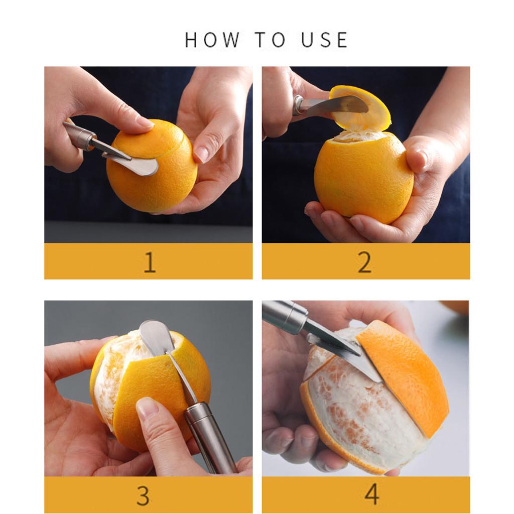 Apelsinskalare Rostfritt stål Tomatfruktskalningsverktyg Köksskalare