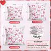 Valentine'S Day Heart Bow Cushions Pillowcase Polyester Cushion Cover Throw Pillow Pillowcover Home Car Sofa Decor
