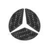 OLV5 Carbon Fiber Car Logo Steering Wheel Airbag Decal Trim Stickers Interior Accessory For Mercedes-Benz GLA CLA New C E Class 16-19