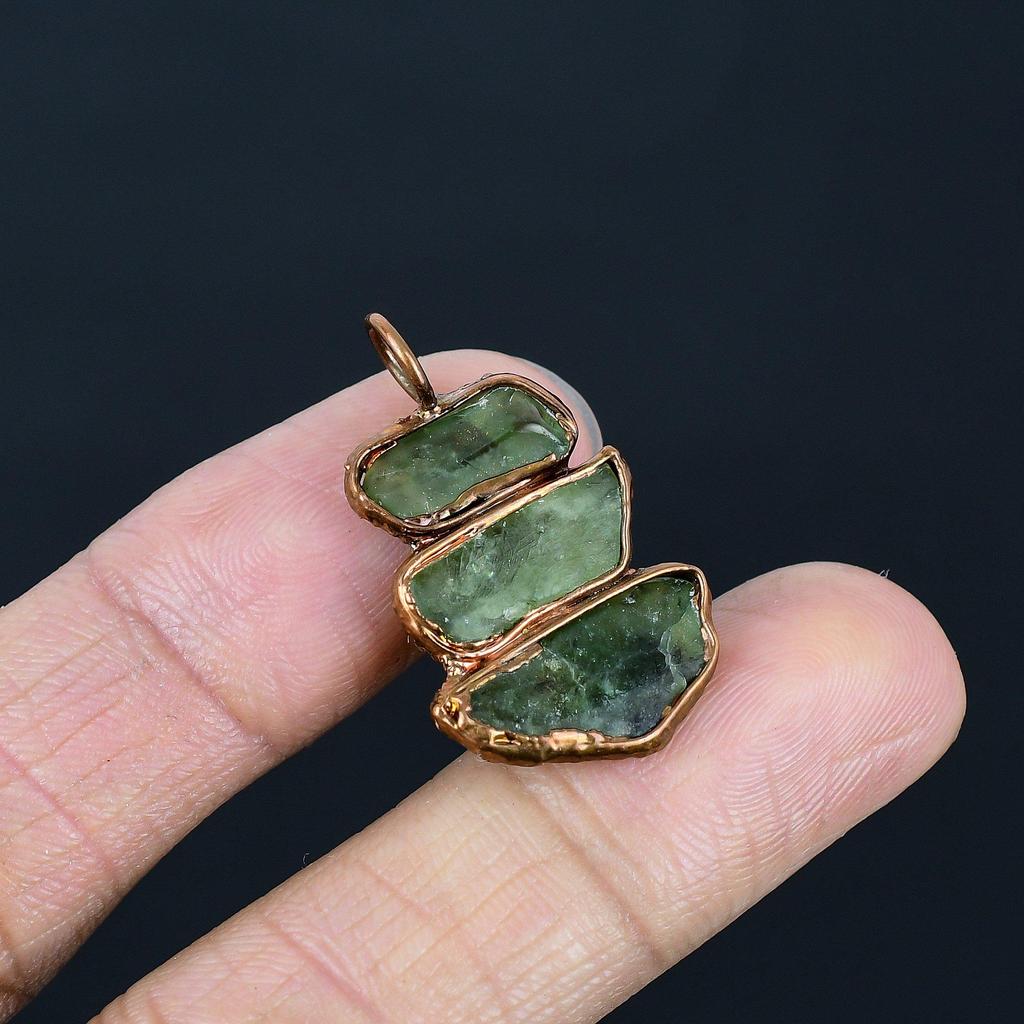 Peridot Pendant Gemstone Jewelry, Copper Electroformed Pendant, Handmade Jewelry Birthstone Pendant, Gift For Him