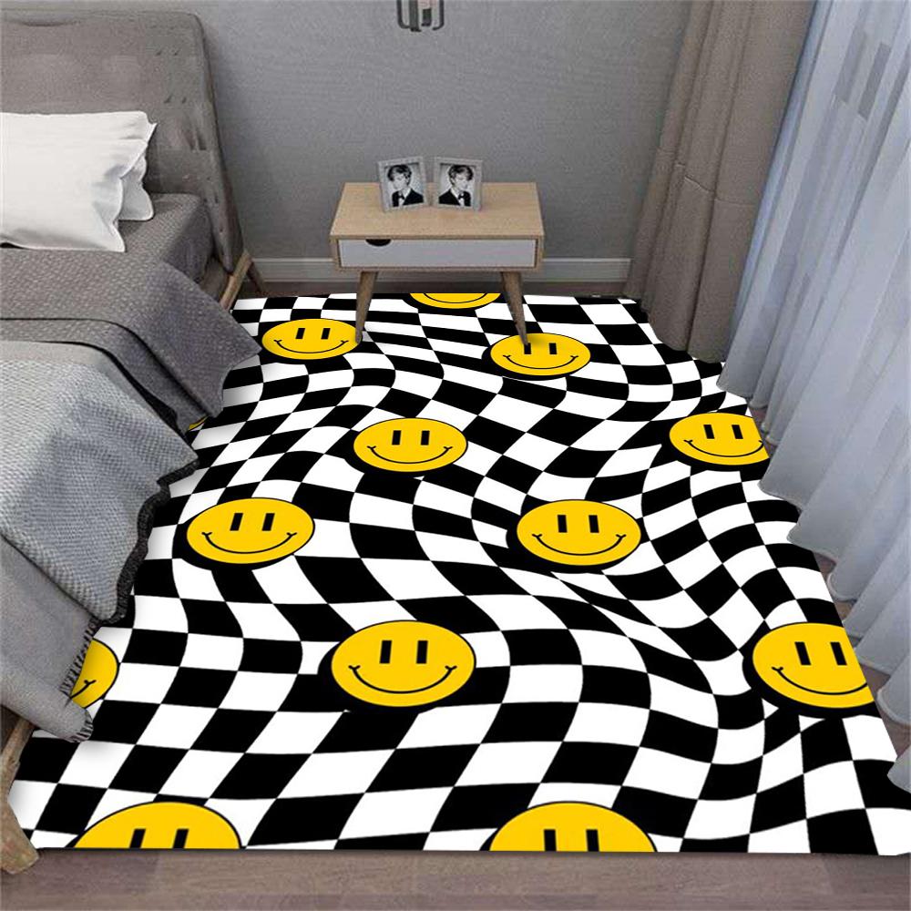 Lächelndes Gesicht Teppich Cartoon Wohnzimmer Schlafzimmer Küche Sofa Tisch Balkon Teppich Rutschfeste Waschbare Matte Zuhause Exquisit INS