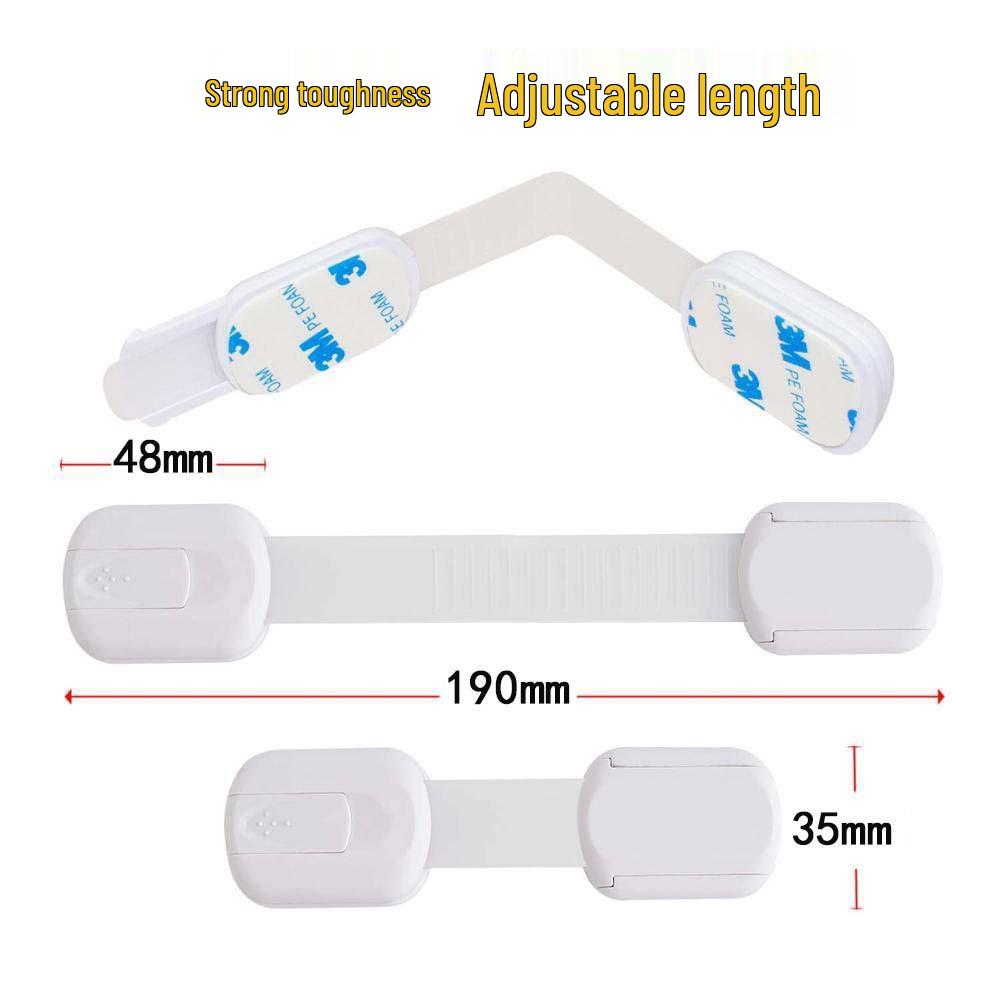 

Многофункциональный замок для дверцы шкафа для безопасности детей - Замок для ящика против защемления для защиты детей Available in packs of 2, 4, 6, 8, 10 белый