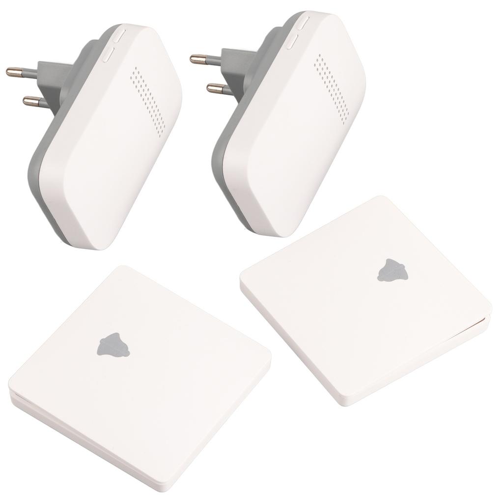 Self Powered Doorbell 2 for 2 433MHz 38 Ringtones Wireless Doorbell for Home AC