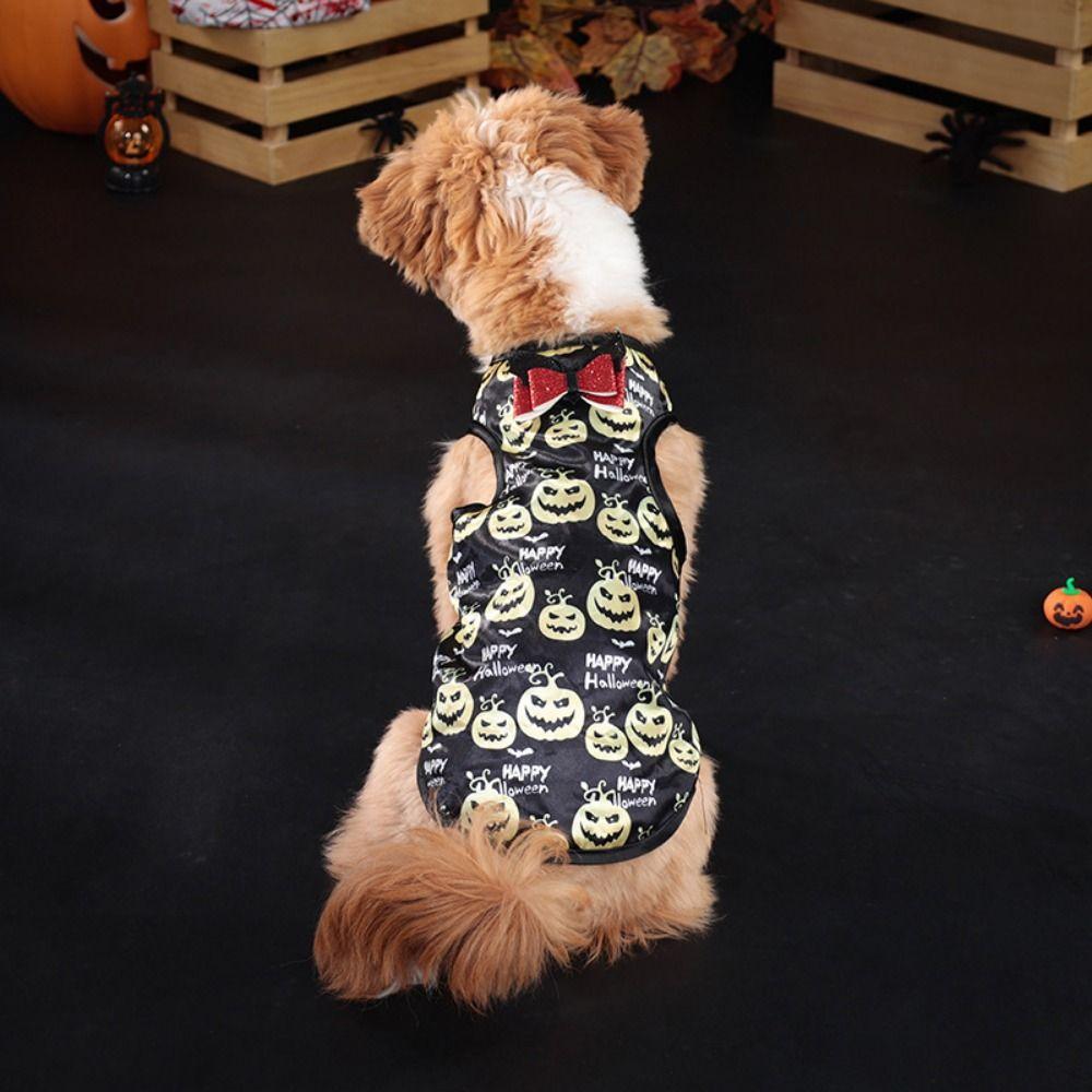 

Pumpkin Pattern Halloween Pet Vest Creative Dog Pumpkin Lace Dress Pet Supplies S-Orange Vest
