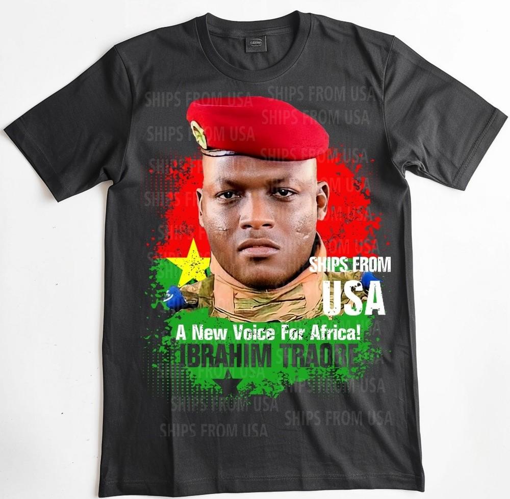 IBRAHIM TRAORE T-SHIRT. BLACK TEE, BURKINA FASO SHIRT, AFRICAN HEROES TEE Unisex T-Shirt S