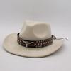 Western Minority Woolen Cowboy Hat Men And Women Couple Hat Woolen Visor Hat