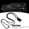 4Pcs Tourmaline Pendant Necklace Sweater Chain Adjustable Cord Cloth Accessory