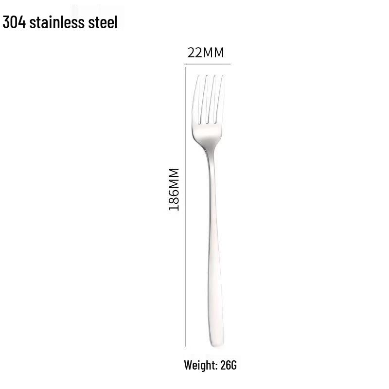 304 Stainless Steel Korean Style Tableware: Soup Spoon, Table Fork, Coffee Stirring Spoon, Long-Handle Thickened Spoon & Fork.