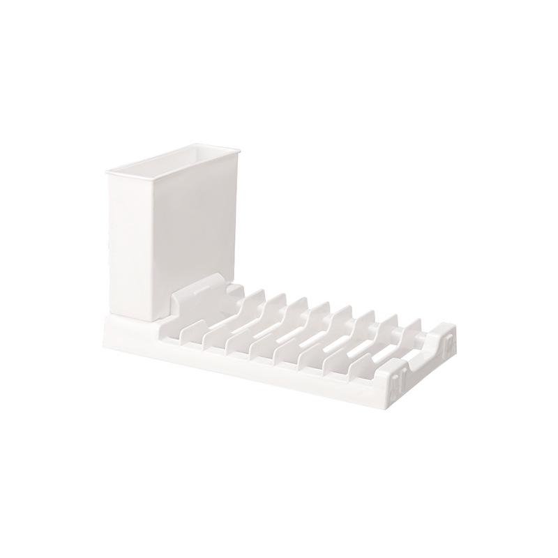 

Складная кухонная миска и подставка для палочек для еды: Многофункциональный органайзер для крышек кастрюль и подвесная сушилка. белый